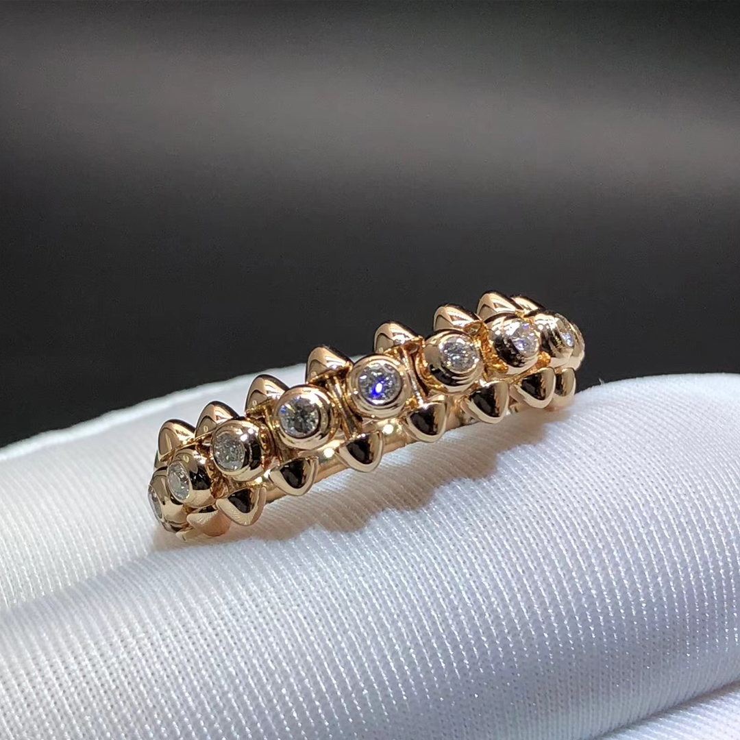 Cartier 18K Rose Gold Clash De Cartier Diamond Ring N4765452