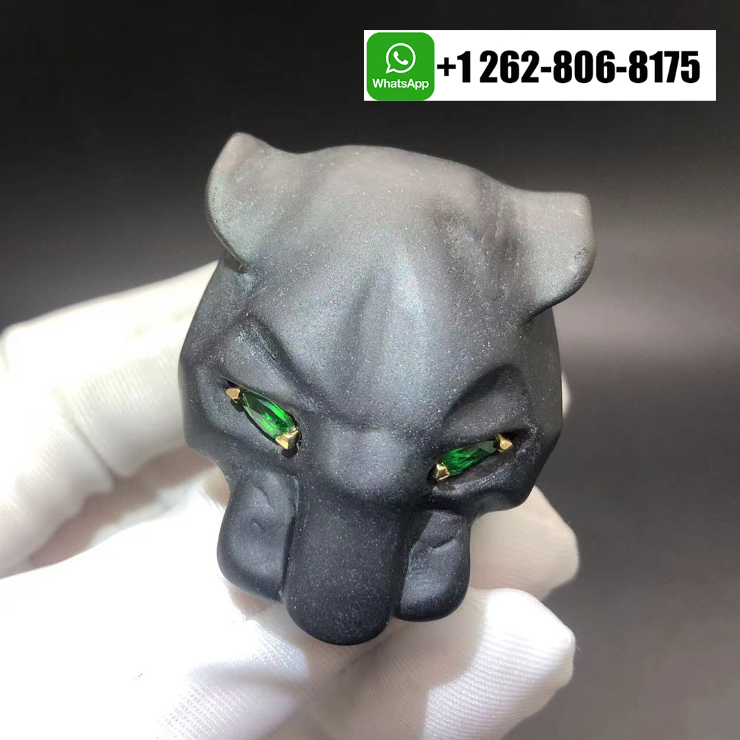 Cartier 18k Yellow Gold Panthère de Cartier Black Jasper High Jewelry Ring