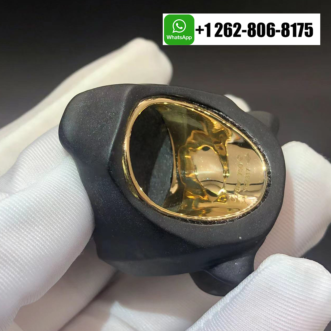 Cartier 18k Yellow Gold Panthère de Cartier Black Jasper High Jewelry Ring