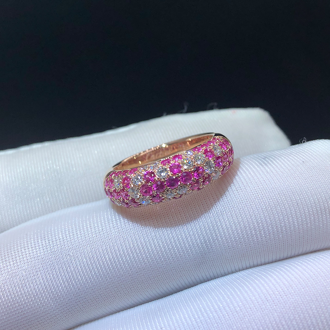 Cartier Étincelle De Cartier 18K Rose Gold Diamond Pink Sapphire Ring
