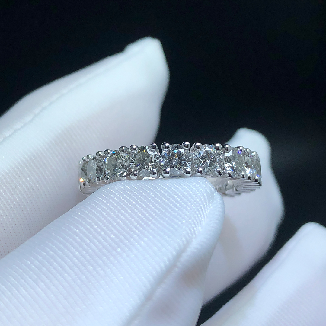 Cartier Platinum 4.1MM Full Diamonds Destinée Wedding Band Ring N4127500