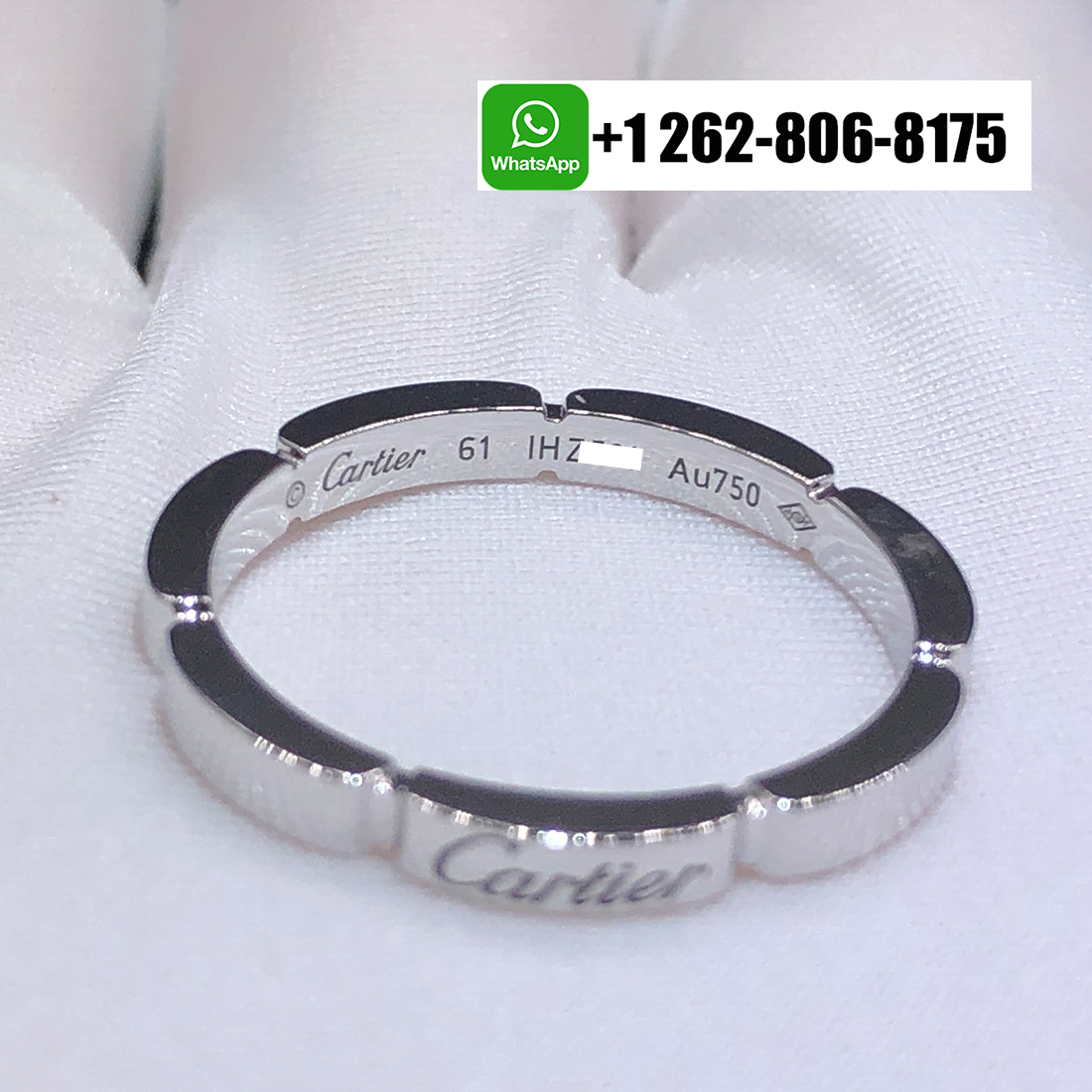 Cartier Pure 18k White Gold Maillon Panthère Wedding Band Ring B4083500