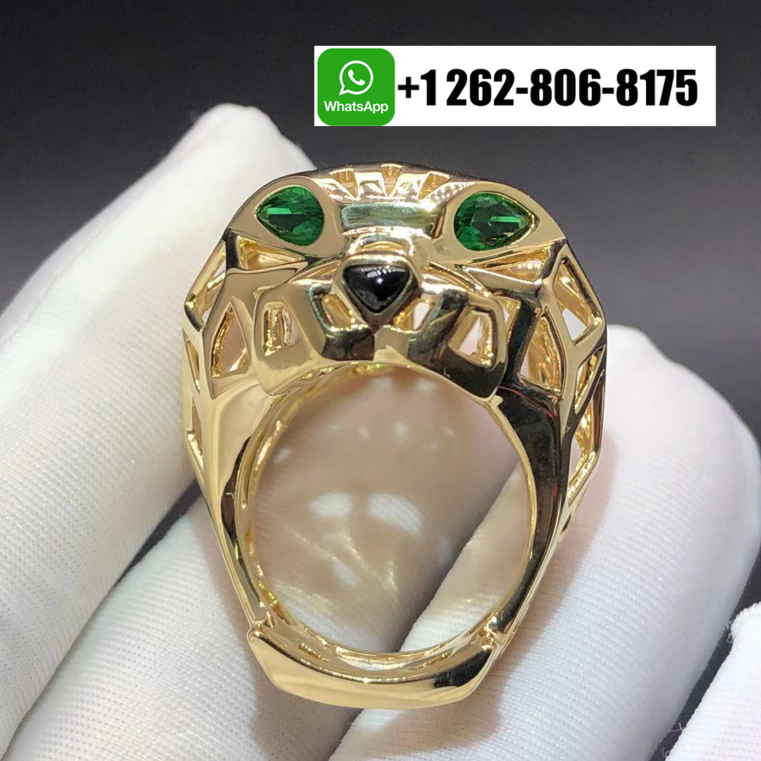 Cartier Pure 18k Yellow Gold Open Work Panthere De Cartier Ring N4722500