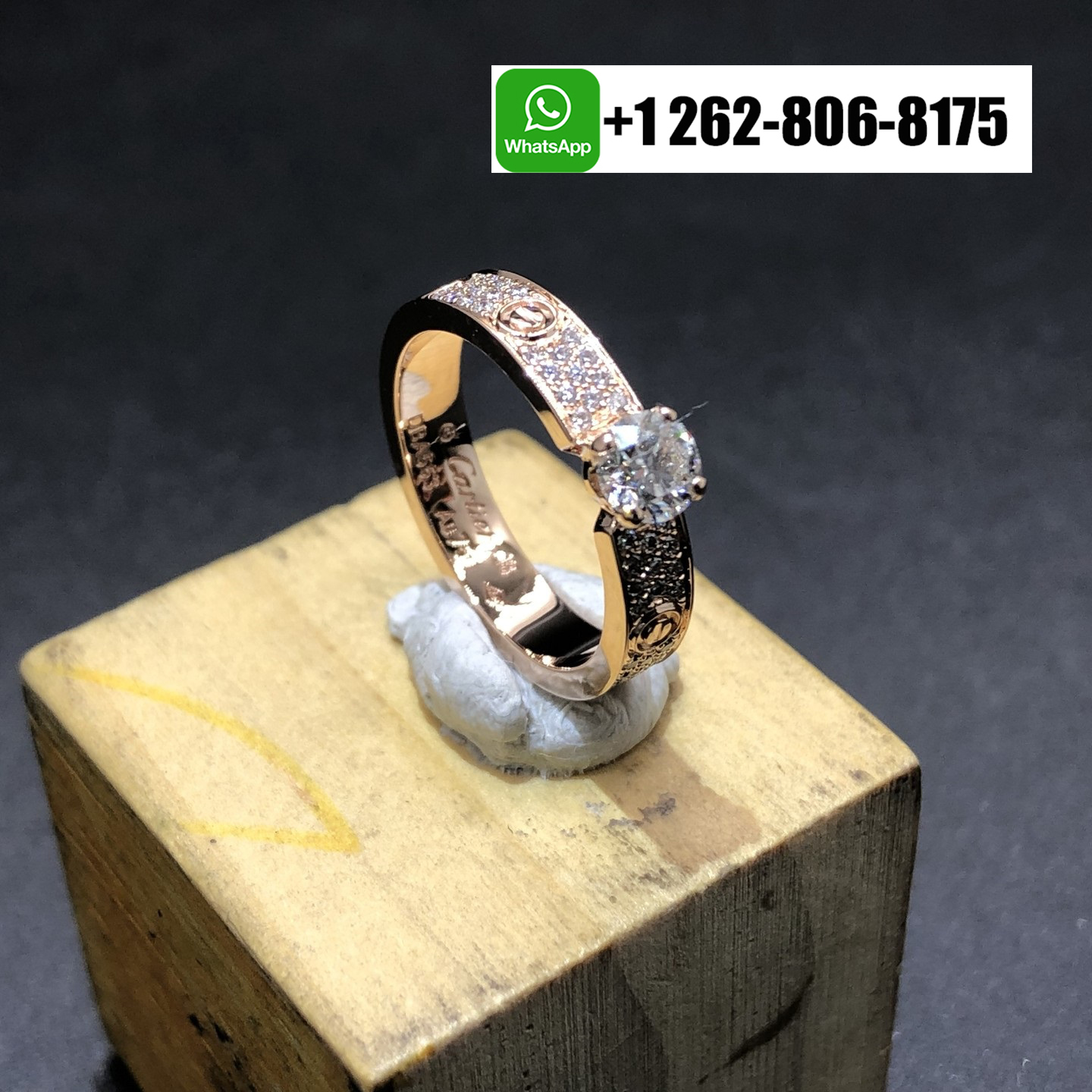 Cartier 18k Rose Gold Diamonds Love Solitaire Ring N4774600