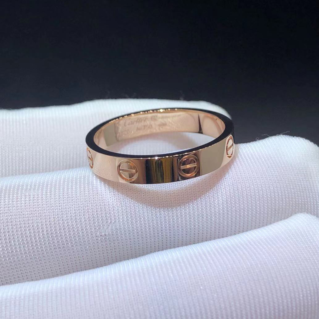 Cartier Pure 18k Rose Gold LOVE Wedding Band 3.6mm Ring B4085200