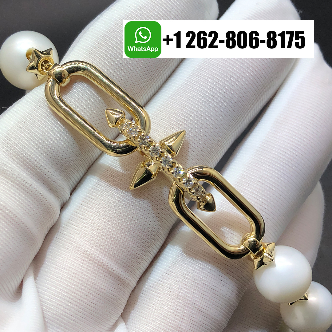 Tiffany & Co. 18k Yellow Gold Diamonds Titan by Pharrell Williams Pearl Bracelet 73121914