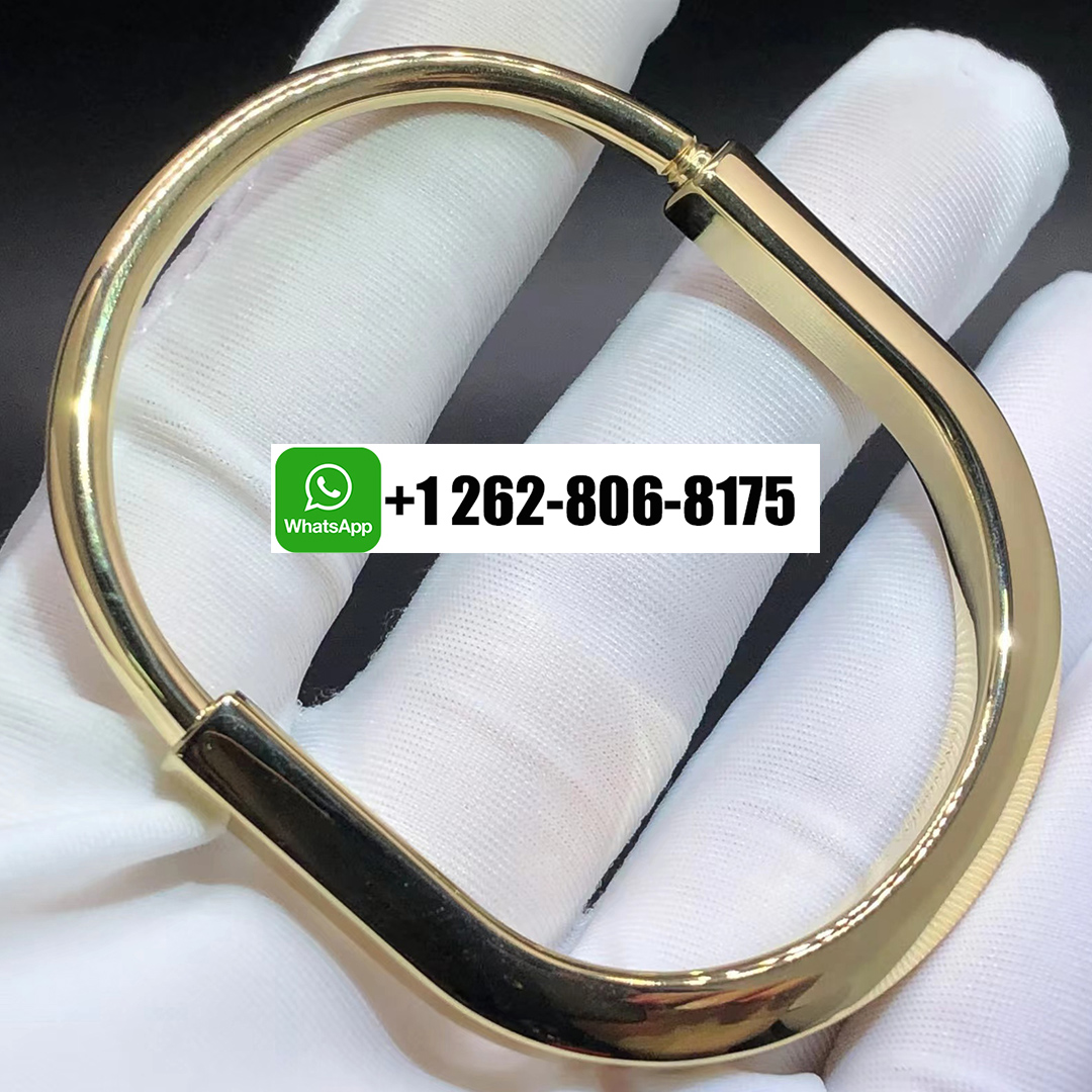 Tiffany & Co. Pure 18K Yellow Gold Tiffany Lock Bangle Bracelet 70185628