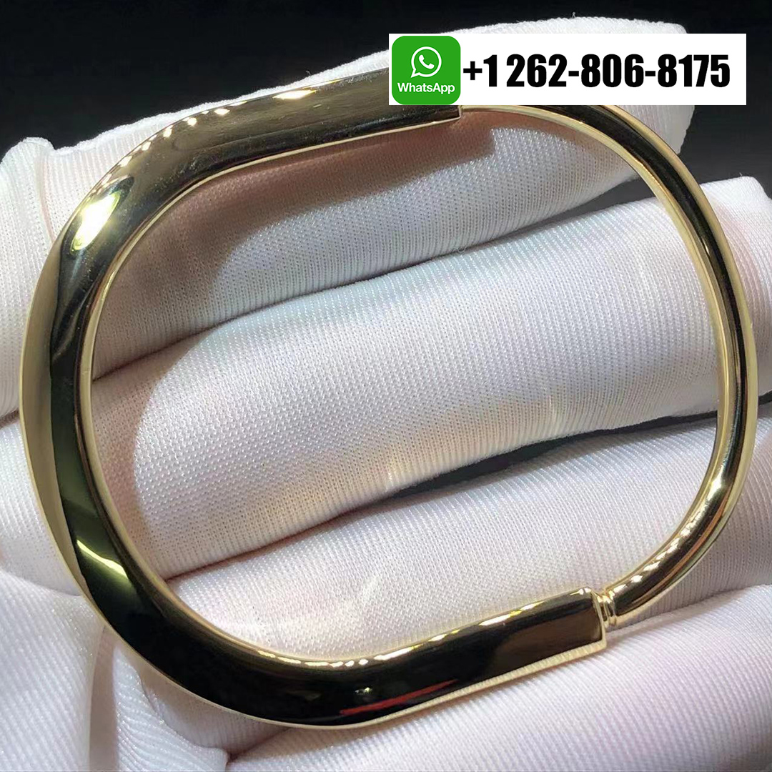 Tiffany & Co. Pure 18K Yellow Gold Tiffany Lock Bangle Bracelet 70185628
