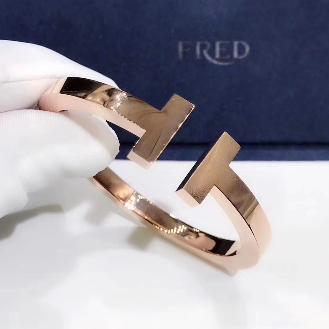 Tiffany & Co. Pure 18k Rose Gold T Square Bracelet 60010740