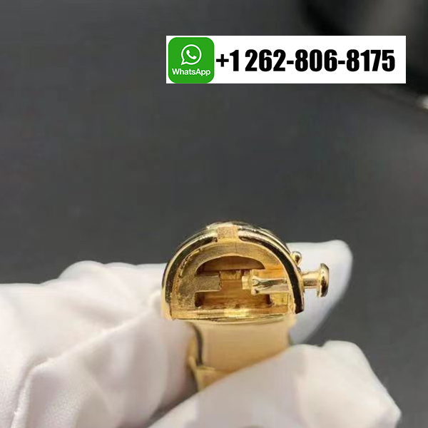 Tiffany & Co. Schlumberger 18K Yellow Gold White Enamel Croisillon Bracelet