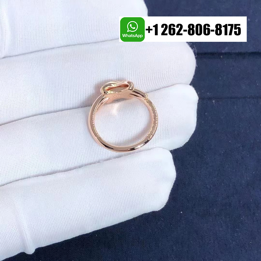 Chaumet Jeux de Liens Diamond 18k Rose Gold Ring 081239