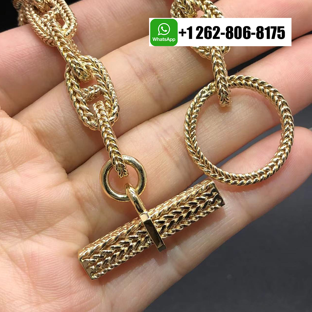 Hermes Chaine D’Ancre Toggle Link Solid 18k Yellow Gold Bracelet