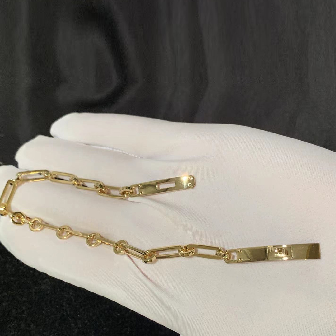 Hermes Kelly Chaine Pure 18k Yellow Gold Bracelet