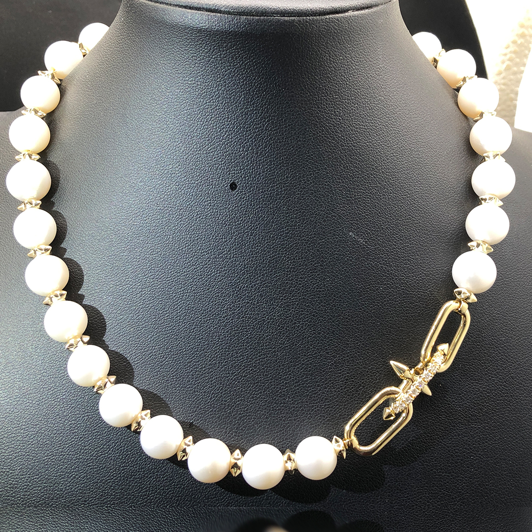 Tiffany & Co. 18k Yellow Gold Diamonds Titan by Pharrell Williams Pearl Necklace 73592518