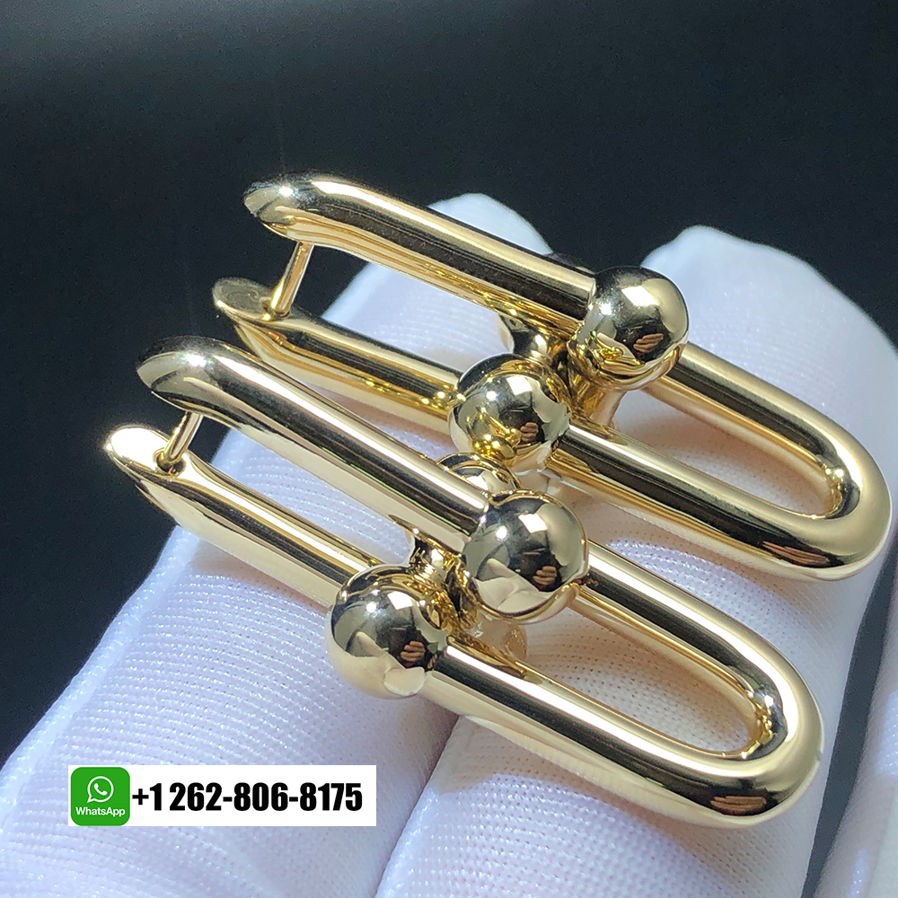 Tiffany & Co. HardWear Extra Large Link Pure 18k Yellow Gold Earrings 60006355