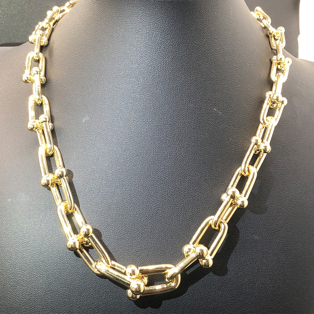 Tiffany & Co. HardWear Graduated Link Pure 18k Yellow Gold Necklace 60153063