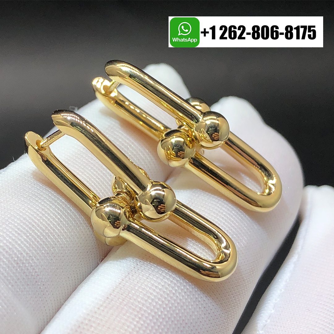 Tiffany & Co. HardWear Medium Link Pure 18k Yellow Gold Earrings 73584531