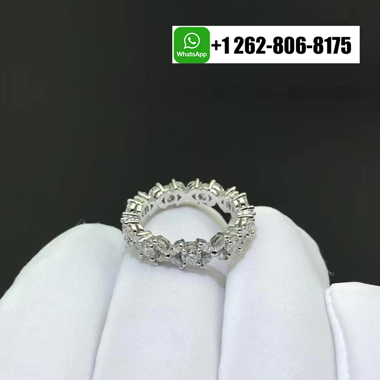 Tiffany & Co. Platinum Diamond Victoria Alternating Ring 25537513