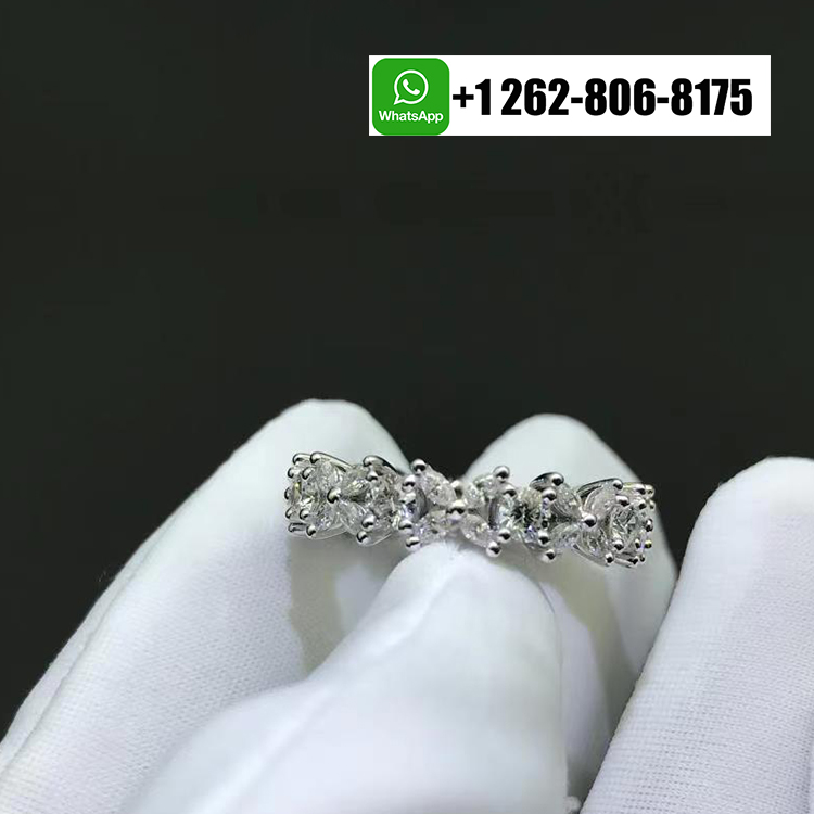 Tiffany & Co. Platinum Diamond Victoria Alternating Ring 25537513