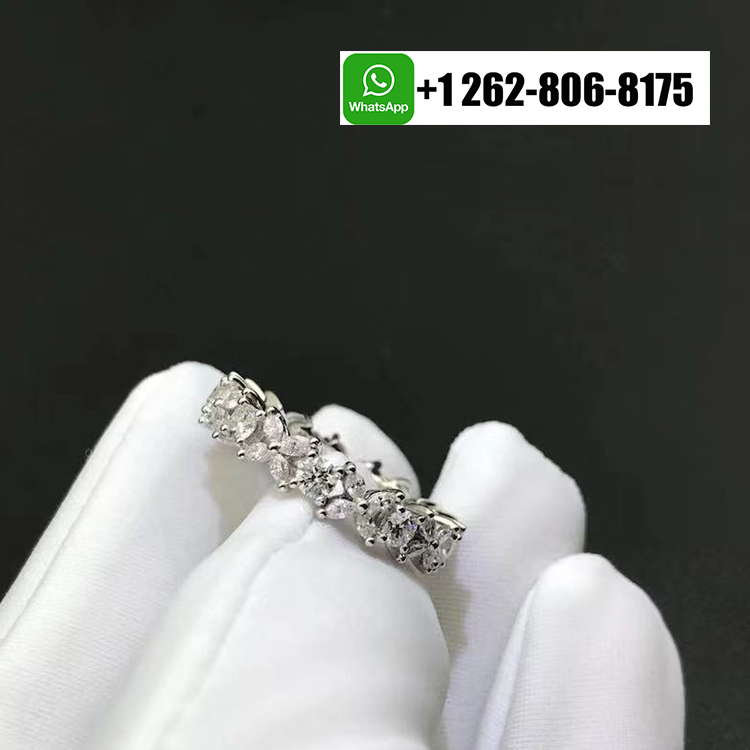 Tiffany & Co. Platinum Diamond Victoria Alternating Ring 25537513