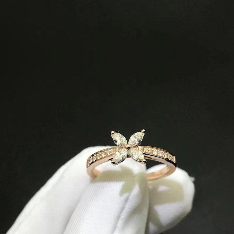 Tiffany & Co. Victoria 18K Rose Gold Diamond Ring