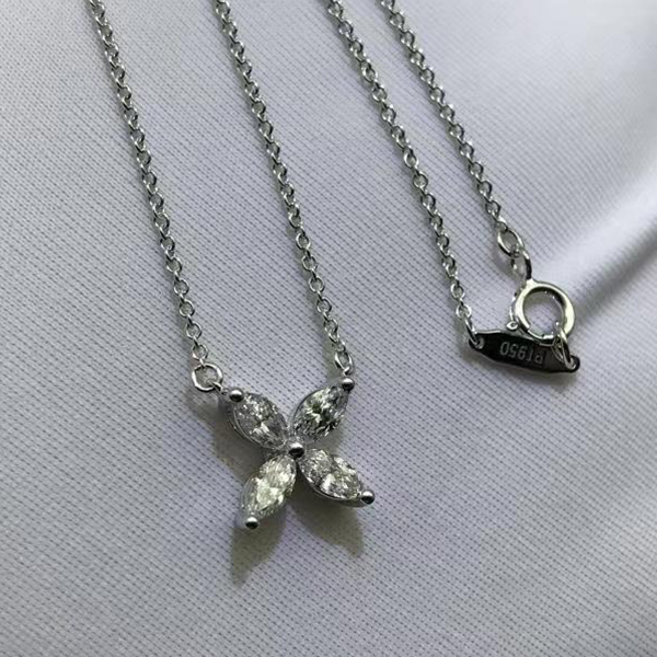 Tiffany & Co. Victoria Large Model Platinum Diamond Pendant Necklace 60011943