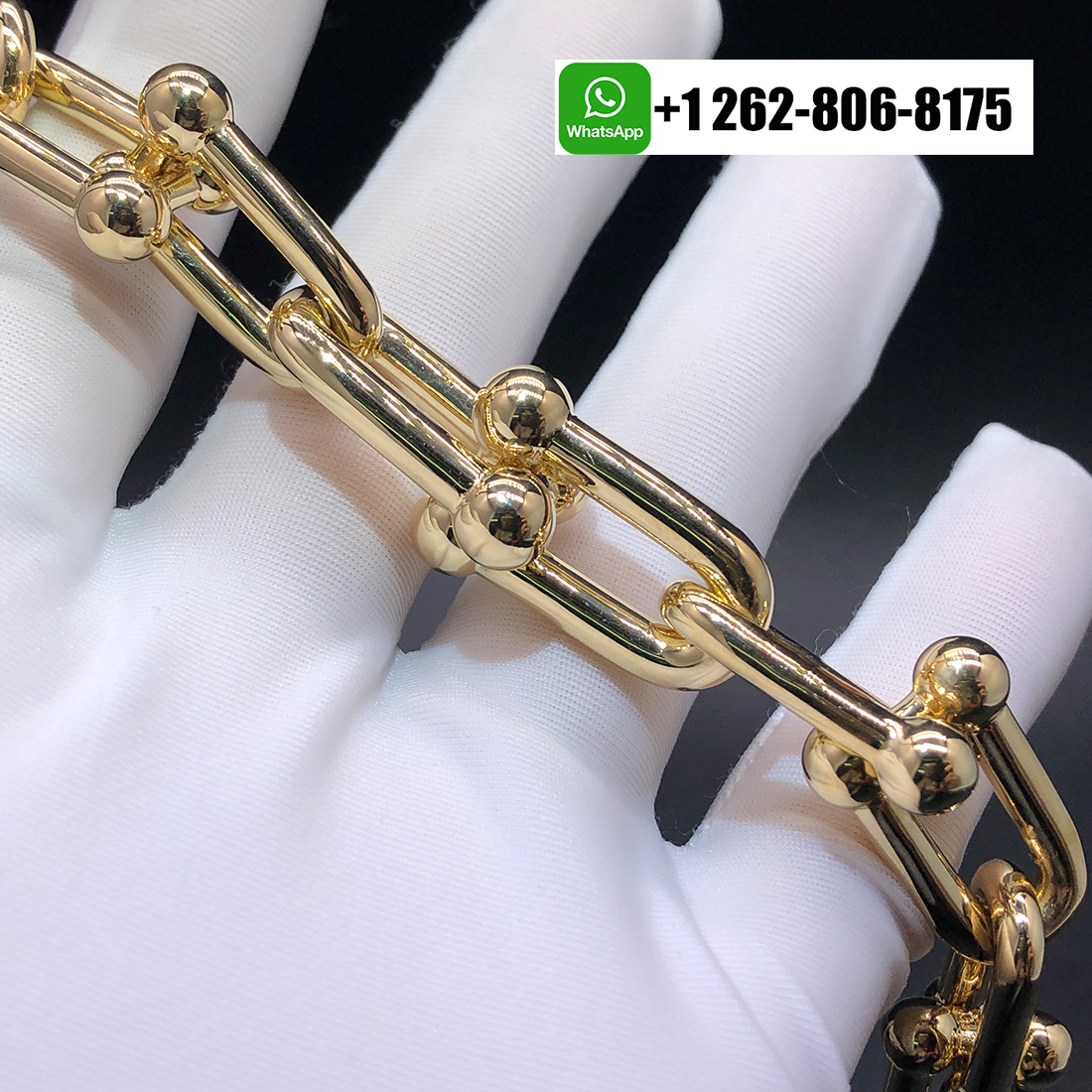 Tiffany & Co. HardWear Graduated Link Pure 18k Yellow Gold Necklace 60153063