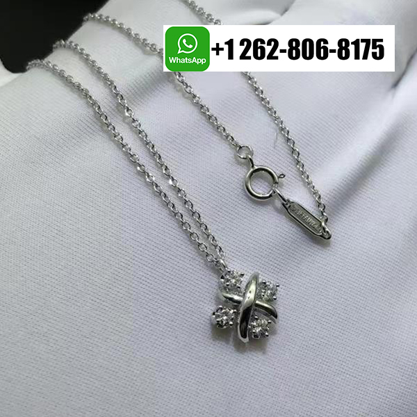 Tiffany Schlumberger Sixteen Stone Diamond Platinum Pendant Necklace 60022675