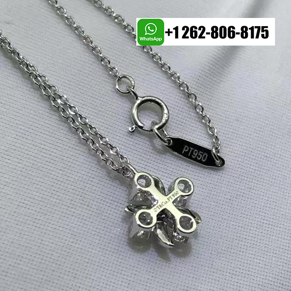 Tiffany Schlumberger Sixteen Stone Diamond Platinum Pendant Necklace 60022675