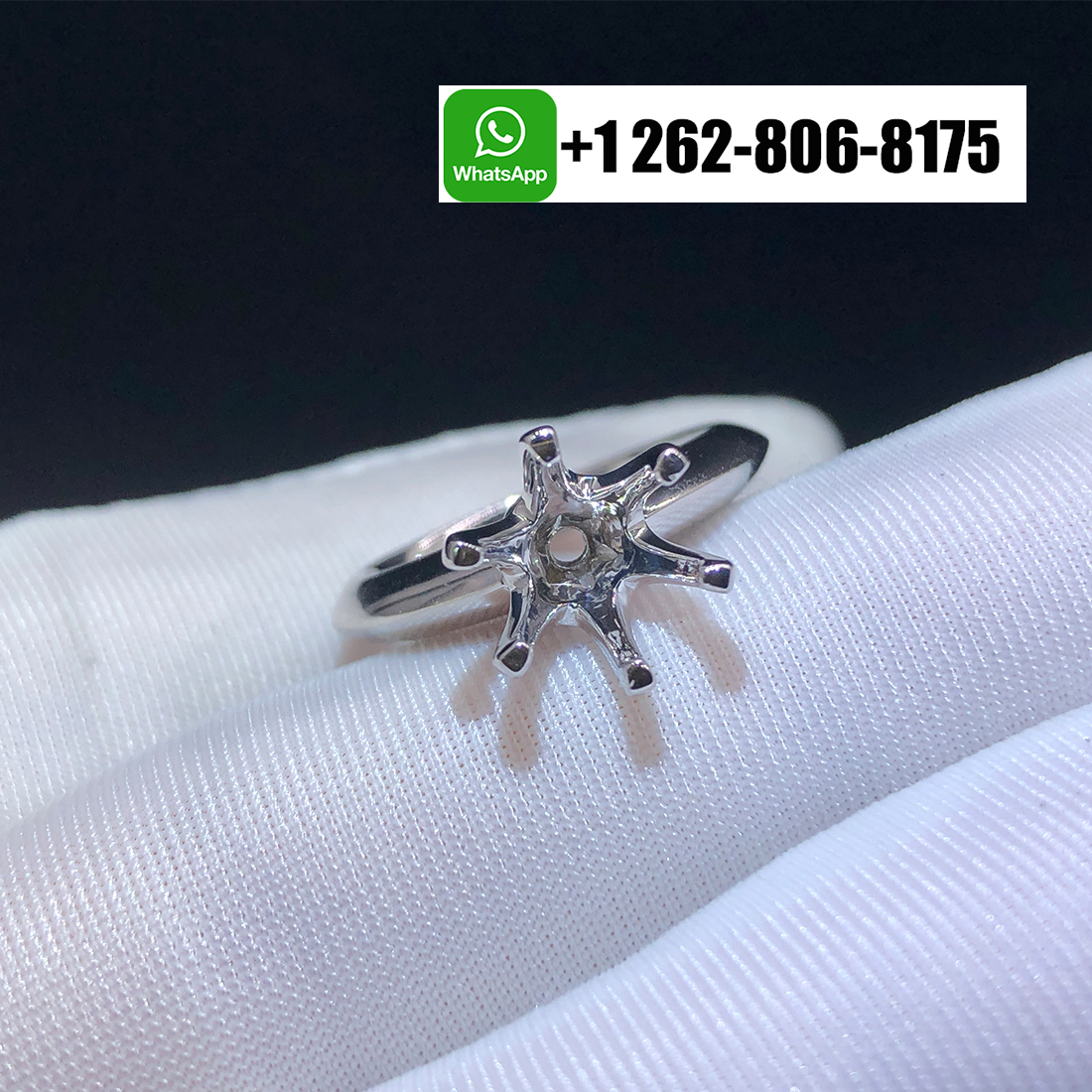 Tiffany Setting Six Prongs Platinum Engagement Ring Mounting