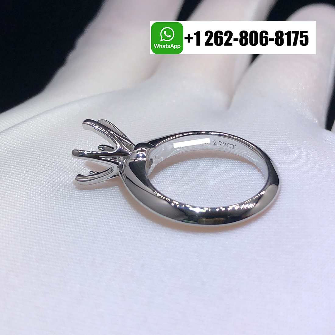 Tiffany Setting Six Prongs Platinum Engagement Ring Mounting