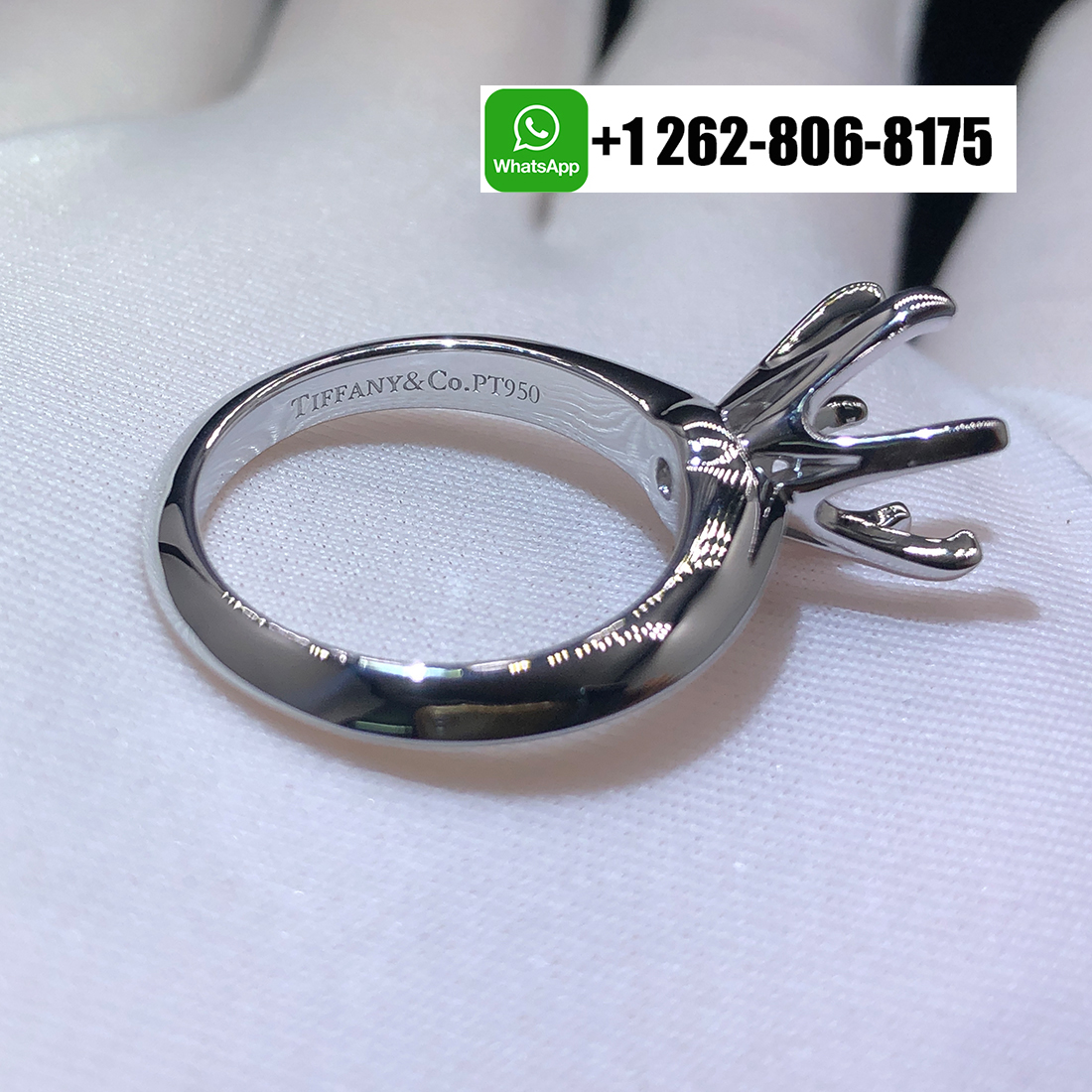 Tiffany Setting Six Prongs Platinum Engagement Ring Mounting