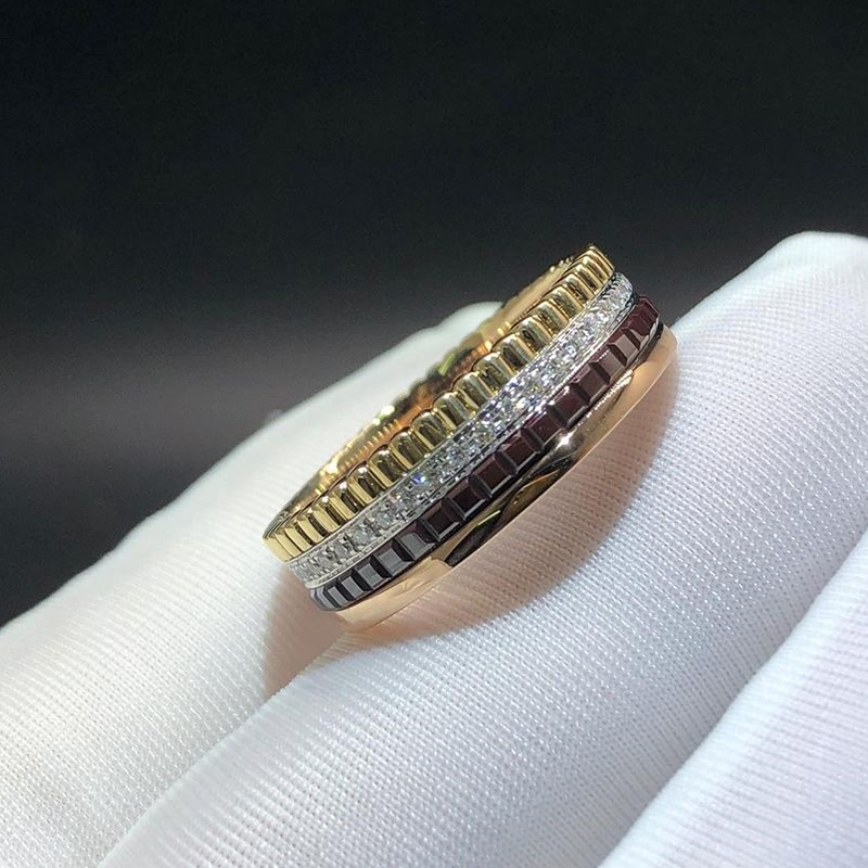 Boucheron Quatre Classique Diamond Brown PVD Small Ring JRG01597