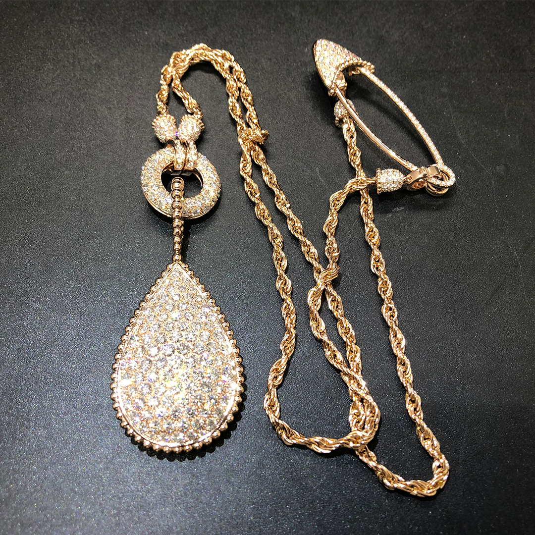 Boucheron Serpent Bohème Diamond 18k Rose Gold XXL Motif Necklace JCL00931M