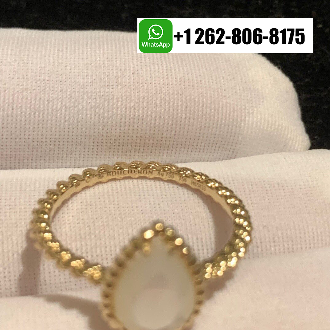 Boucheron Serpent Bohème Mother-of-pearl S Motif 18k Yellow Gold Ring JRG02705
