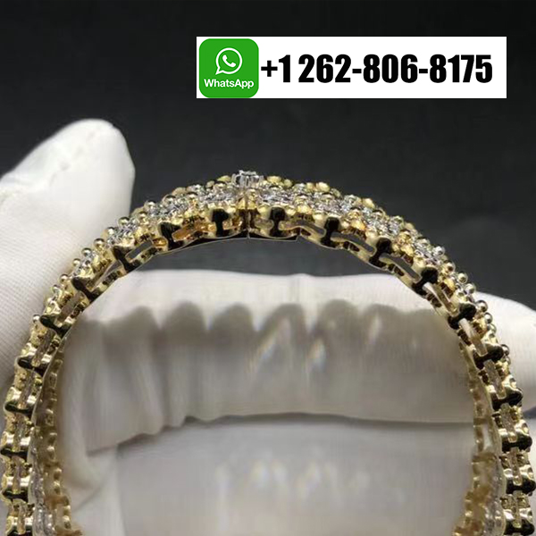 Buccellati Rombi 18k Yellow Gold and White Gold Diamond Bracelet