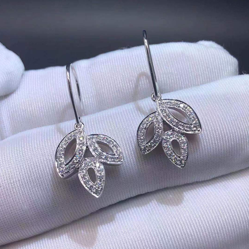 Harry Winston Platinum Diamond Small Lily Cluster Earrings EADPDR1MLC