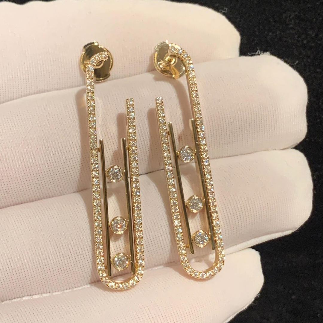 Messika Boucles d’oreilles Move 10th 18k Yellow Gold Diamonds SM Earrings 10811-YG