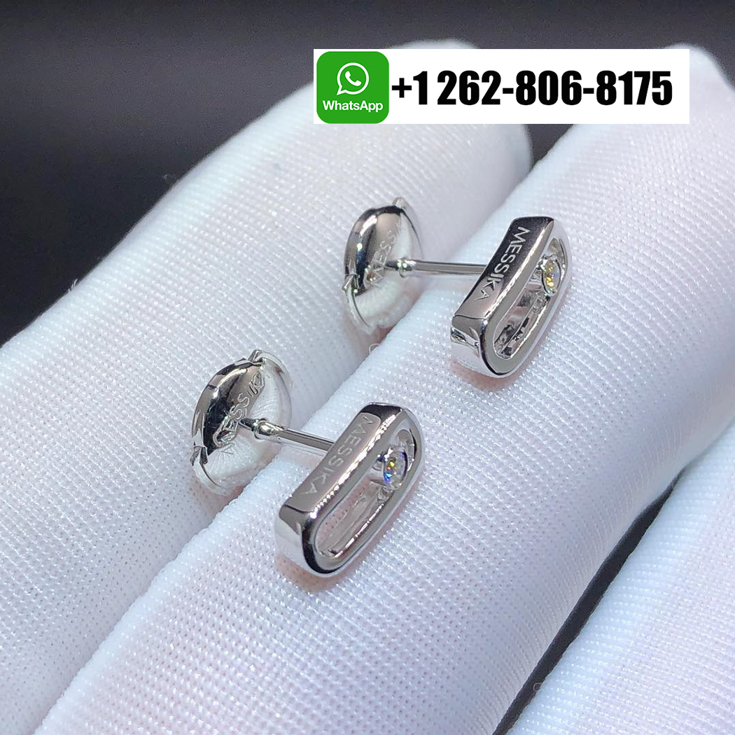 Messika18k White Gold Diamond Move Uno Stud Earrings 12305-PG
