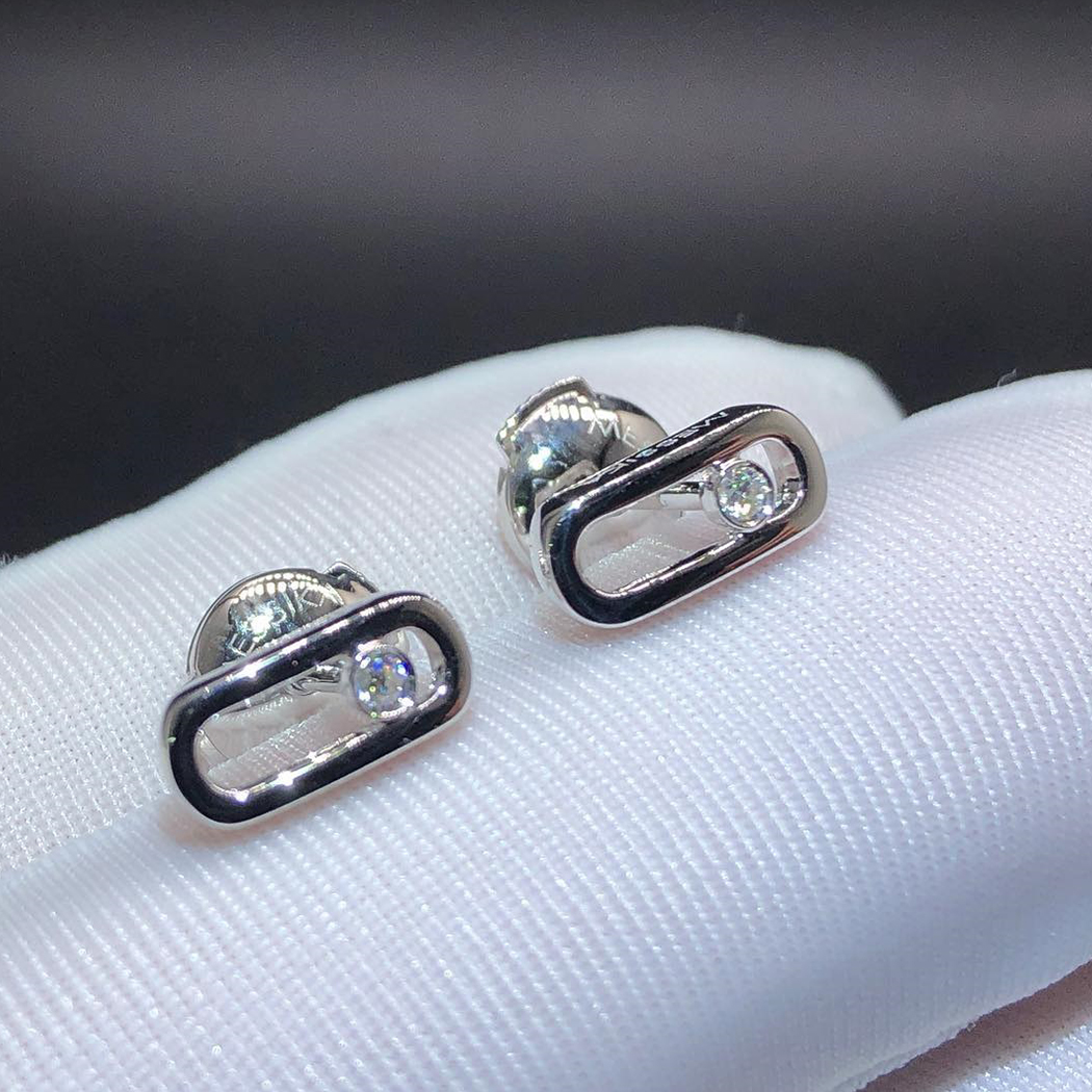 Messika18k White Gold Diamond Move Uno Stud Earrings 12305-PG