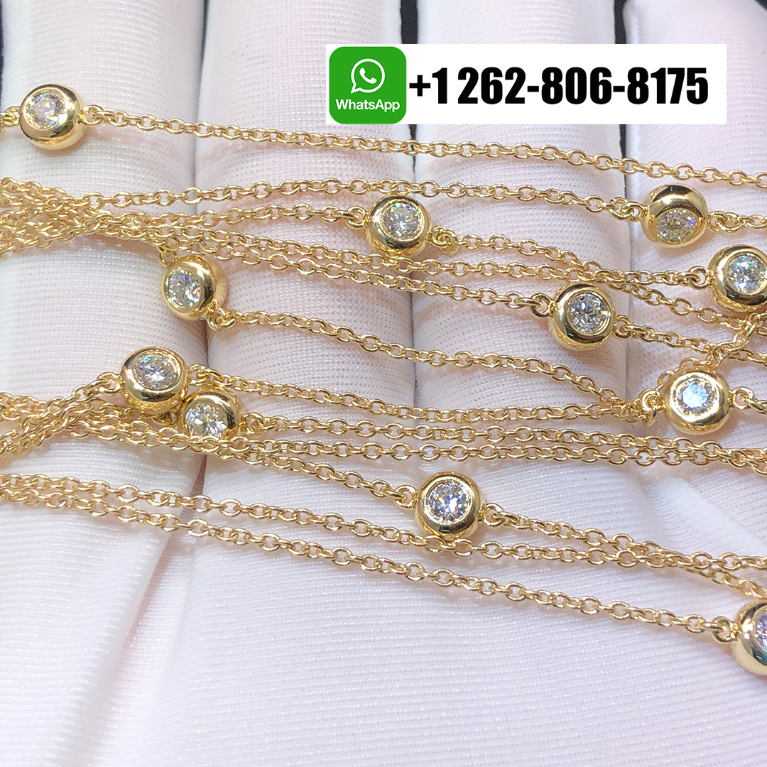 Tiffany & Co. 18K Yellow Gold Elsa Peretti Diamonds by the Yard Sprinkle 72 Inches Long Necklace 71285022