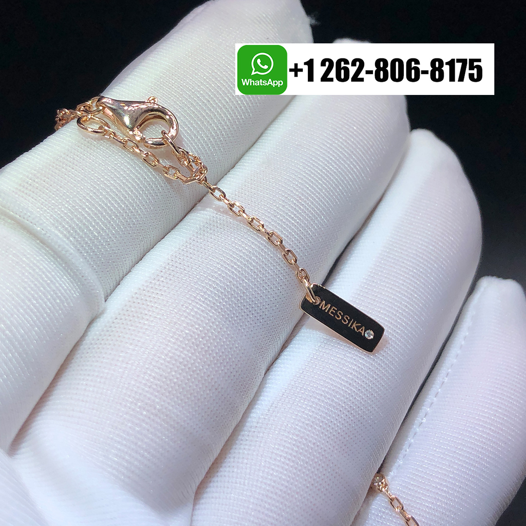 Messika Move Pavé Diamond 18k Pink Gold Necklace