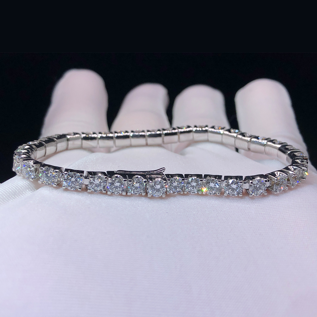 Cartier Essential Lines 18k White Gold Diamond Tennis Bracelet CRN6708117