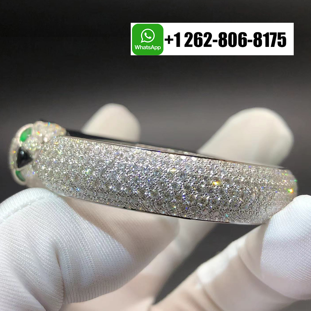 Cartier Full Pave Diamond 18k White Gold Panthère de Cartier High Jewelry Bracelet H6007417
