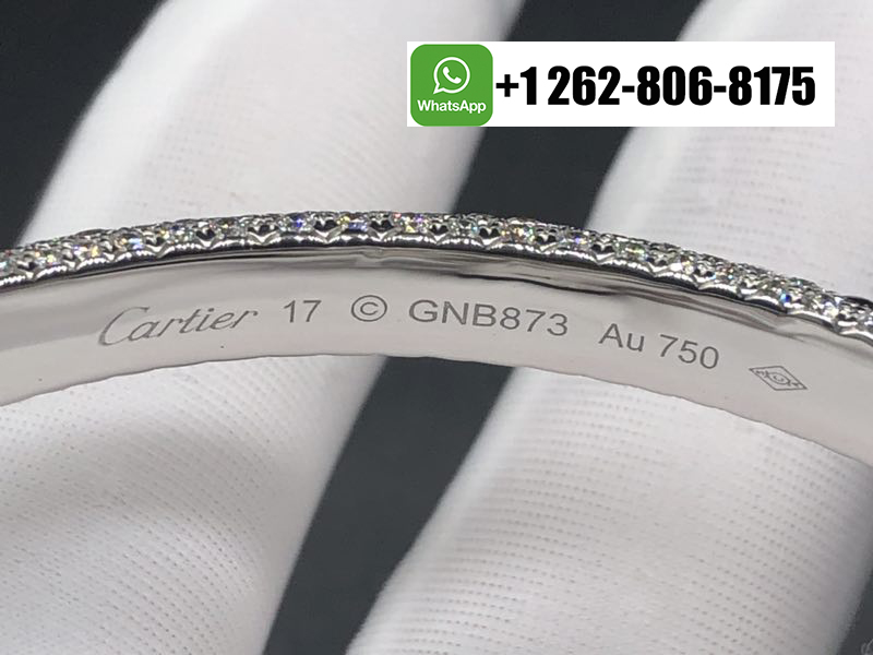 Cartier Full Pave Diamond Onyx Emeralds Panthere de Cartier 18k White Gold Bracelet H6001517