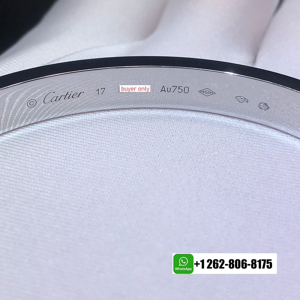 Cartier Full Pave Diamonds Classic Model LOVE Bracelet 18k White Gold