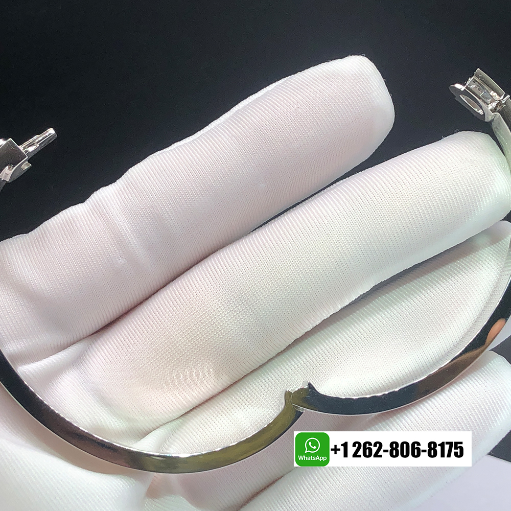 Cartier Full Pave Diamonds Classic Model LOVE Bracelet 18k White Gold