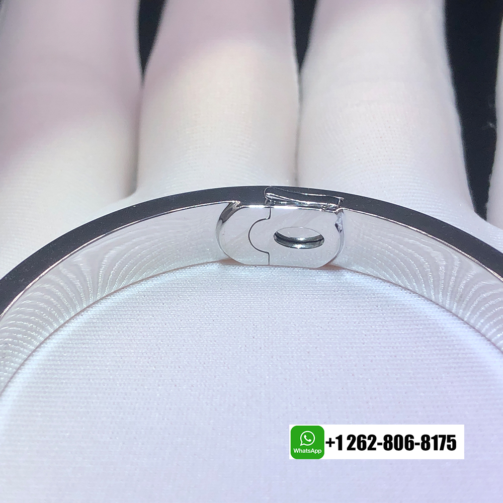 Cartier Full Pave Diamonds Classic Model LOVE Bracelet 18k White Gold