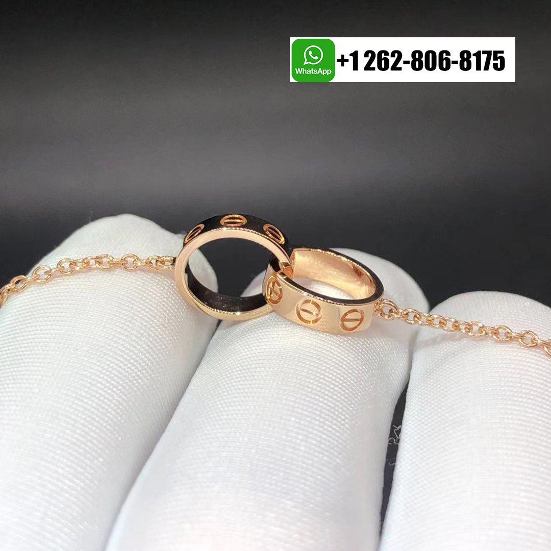 Cartier Interlocking LOVE Chain Bracelet 18K Rose Gold