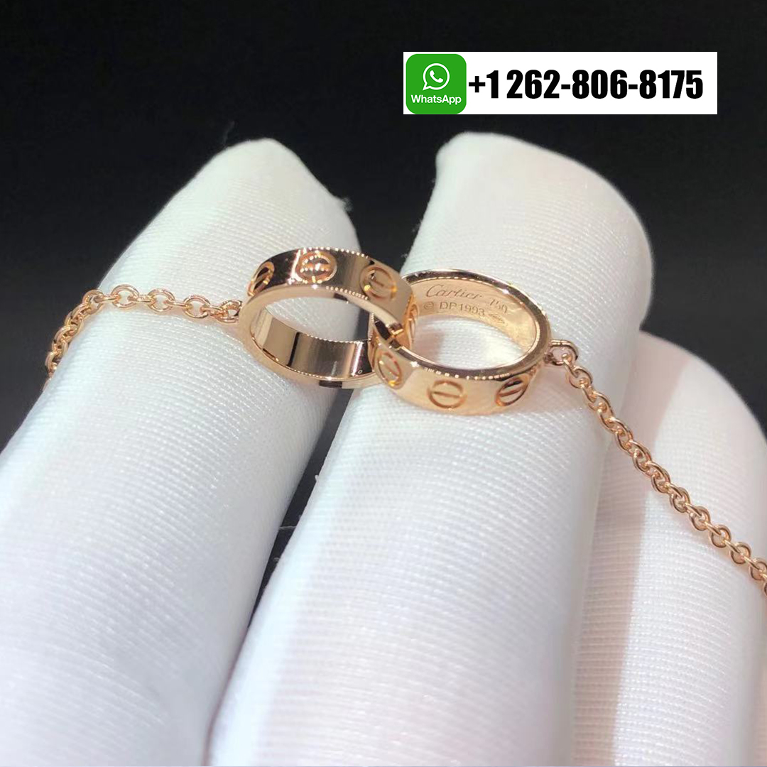 Cartier Interlocking LOVE Chain Bracelet 18K Rose Gold